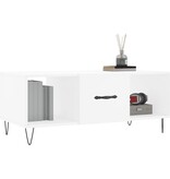 VidaXL Salontafel 102x50x40 cm bewerkt hout wit