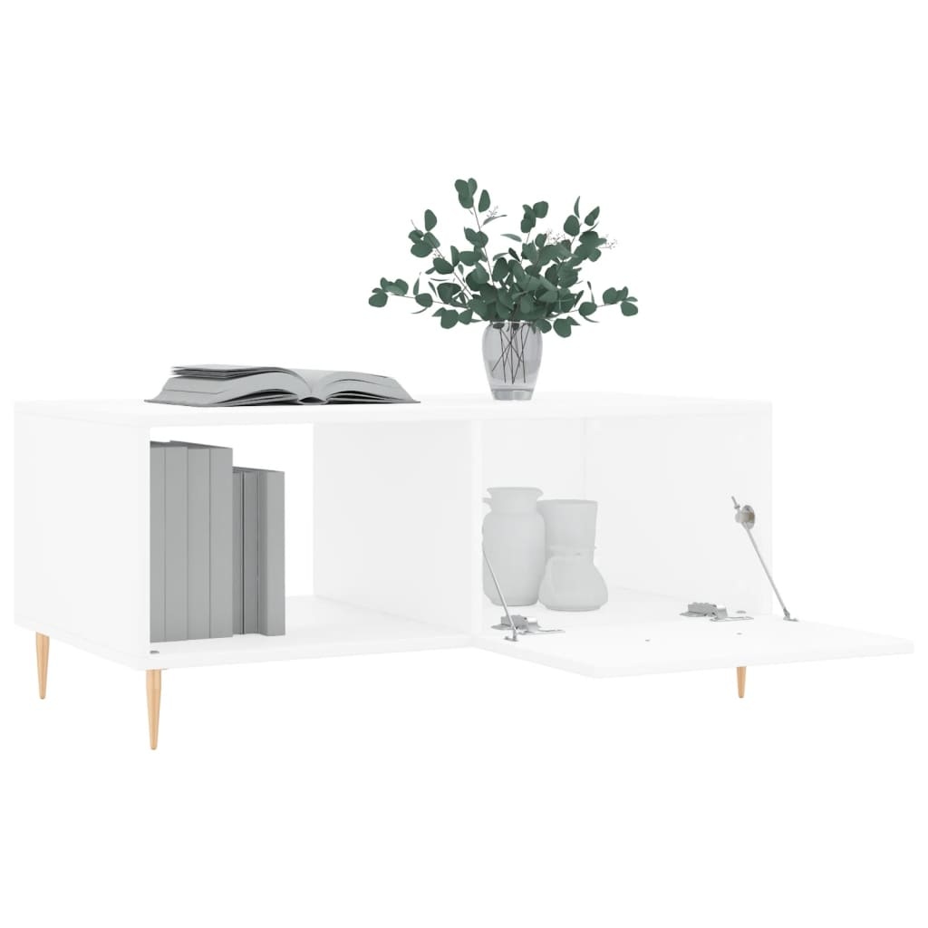 VidaXL Salontafel 90x50x40 cm bewerkt hout wit