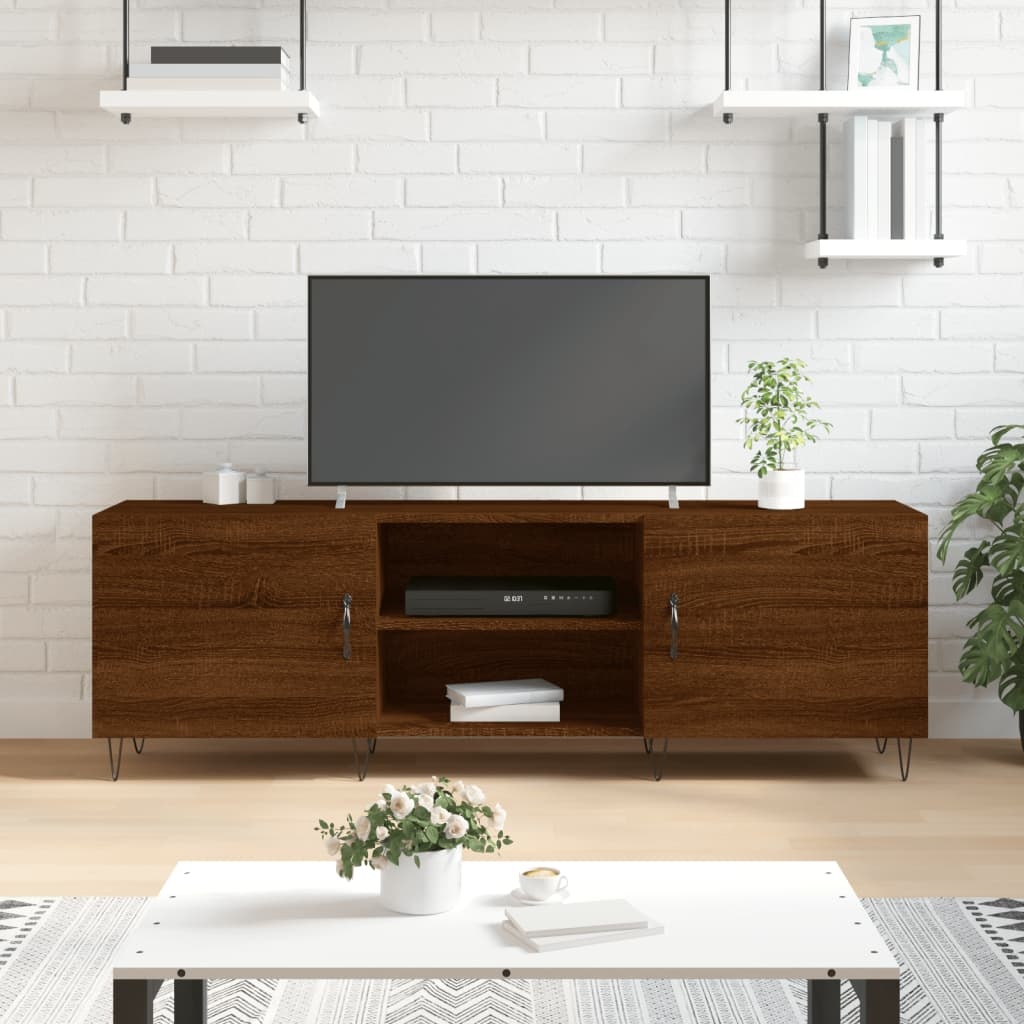 VidaXL Tv-meubel 150x30x50 cm bewerkt hout bruin eikenkleur