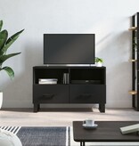 VidaXL Tv-meubel 80x36x50 cm bewerkt hout zwart