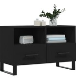 VidaXL Tv-meubel 80x36x50 cm bewerkt hout zwart