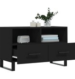 VidaXL Tv-meubel 80x36x50 cm bewerkt hout zwart