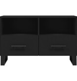 VidaXL Tv-meubel 80x36x50 cm bewerkt hout zwart