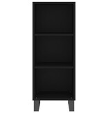 VidaXL Dressoir 34,5x32,5x90 cm bewerkt hout zwart