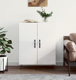 VidaXL Dressoir 69,5x34x90 cm bewerkt hout hoogglans wit