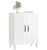 VidaXL Dressoir 69,5x34x90 cm bewerkt hout hoogglans wit