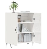VidaXL Dressoir 69,5x34x90 cm bewerkt hout hoogglans wit