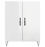 VidaXL Dressoir 69,5x34x90 cm bewerkt hout hoogglans wit