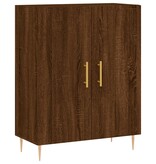 VidaXL Dressoir 69,5x34x90 cm bewerkt hout bruin eikenkleur
