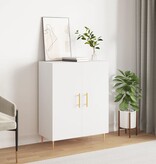 VidaXL Dressoir 69,5x34x90 cm bewerkt hout wit