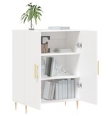 VidaXL Dressoir 69,5x34x90 cm bewerkt hout wit