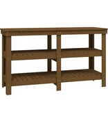 VidaXL Werkbank 142,5x50x80 cm massief grenenhout honingbruin