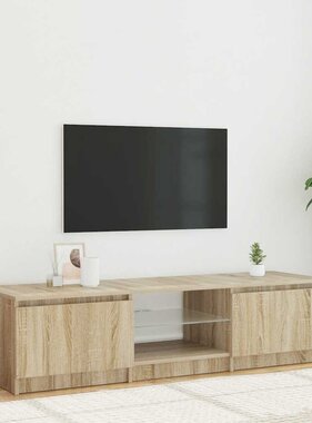 VidaXL Tv-meubel LED-verlichting 140x40x36 cm gerookt eikenkleurig