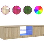 VidaXL Tv-meubel LED-verlichting 140x40x36 cm gerookt eikenkleurig