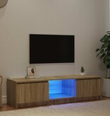 VidaXL Tv-meubel LED-verlichting 140x40x36 cm gerookt eikenkleurig