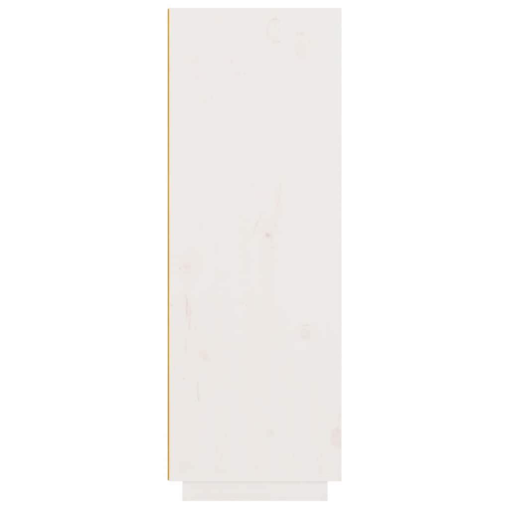 VidaXL Hoge kast 89x40x116,5 cm massief grenenhout wit