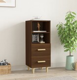 VidaXL Dressoir 34,5x34x90 cm bewerkt hout bruin eikenkleur