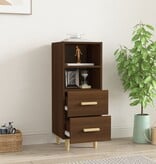 VidaXL Dressoir 34,5x34x90 cm bewerkt hout bruin eikenkleur