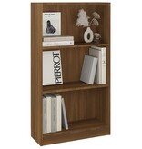 VidaXL Boekenkast 60x24x109 cm bewerkt hout bruin eikenkleur