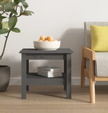 VidaXL Salontafel 45x45x40 cm massief grenenhout grijs