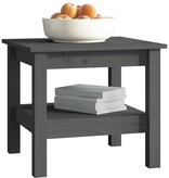 VidaXL Salontafel 45x45x40 cm massief grenenhout grijs