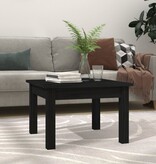VidaXL Salontafel 45x45x30 cm massief grenenhout zwart