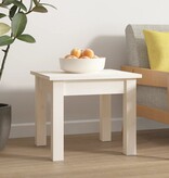 VidaXL Salontafel 35x35x30 cm massief grenenhout wit