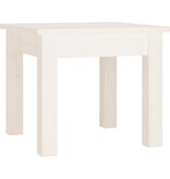 VidaXL Salontafel 35x35x30 cm massief grenenhout wit