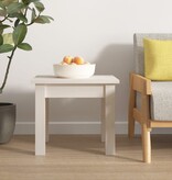 VidaXL Salontafel 35x35x30 cm massief grenenhout wit