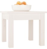 VidaXL Salontafel 35x35x30 cm massief grenenhout wit