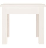 VidaXL Salontafel 35x35x30 cm massief grenenhout wit