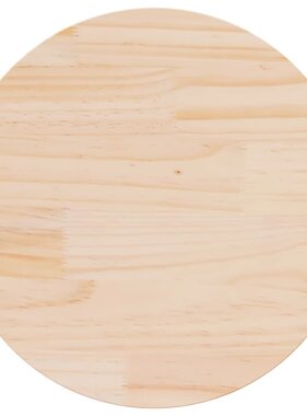 VidaXL Tafelblad Ø70x2,5 cm massief grenenhout