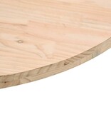 VidaXL Tafelblad Ø70x2,5 cm massief grenenhout