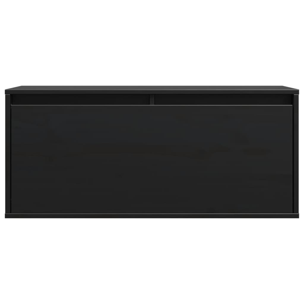 VidaXL Wandkast 80x30x35 cm massief grenenhout zwart