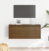 VidaXL Wandkast 80x30x35 cm massief grenenhout honingbruin