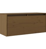 VidaXL Wandkast 80x30x35 cm massief grenenhout honingbruin