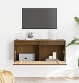 VidaXL Wandkast 80x30x35 cm massief grenenhout honingbruin