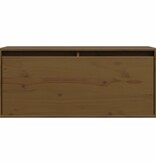 VidaXL Wandkast 80x30x35 cm massief grenenhout honingbruin