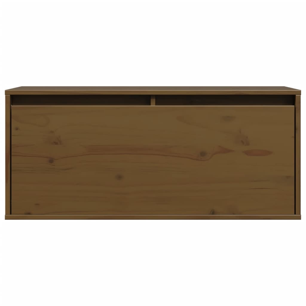 VidaXL Wandkast 80x30x35 cm massief grenenhout honingbruin