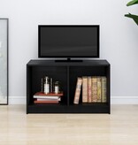 VidaXL Tv-meubel 70x33x42 cm massief grenenhout zwart