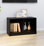 VidaXL Tv-meubel 70x33x42 cm massief grenenhout zwart