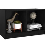 VidaXL Tv-meubel 70x33x42 cm massief grenenhout zwart