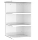 VidaXL Bijzetkast 35x35x55 cm bewerkt hout hoogglans wit