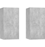 VidaXL Tv-meubelen 2 st 30,5x30x60 cm bewerkt hout betongrijs