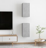 VidaXL Tv-meubelen 2 st 30,5x30x60 cm bewerkt hout betongrijs