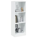 VidaXL Boekenkast met 3 schappen 40x24x109 cm hout hoogglans wit