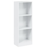 VidaXL Boekenkast met 3 schappen 40x24x109 cm hout hoogglans wit