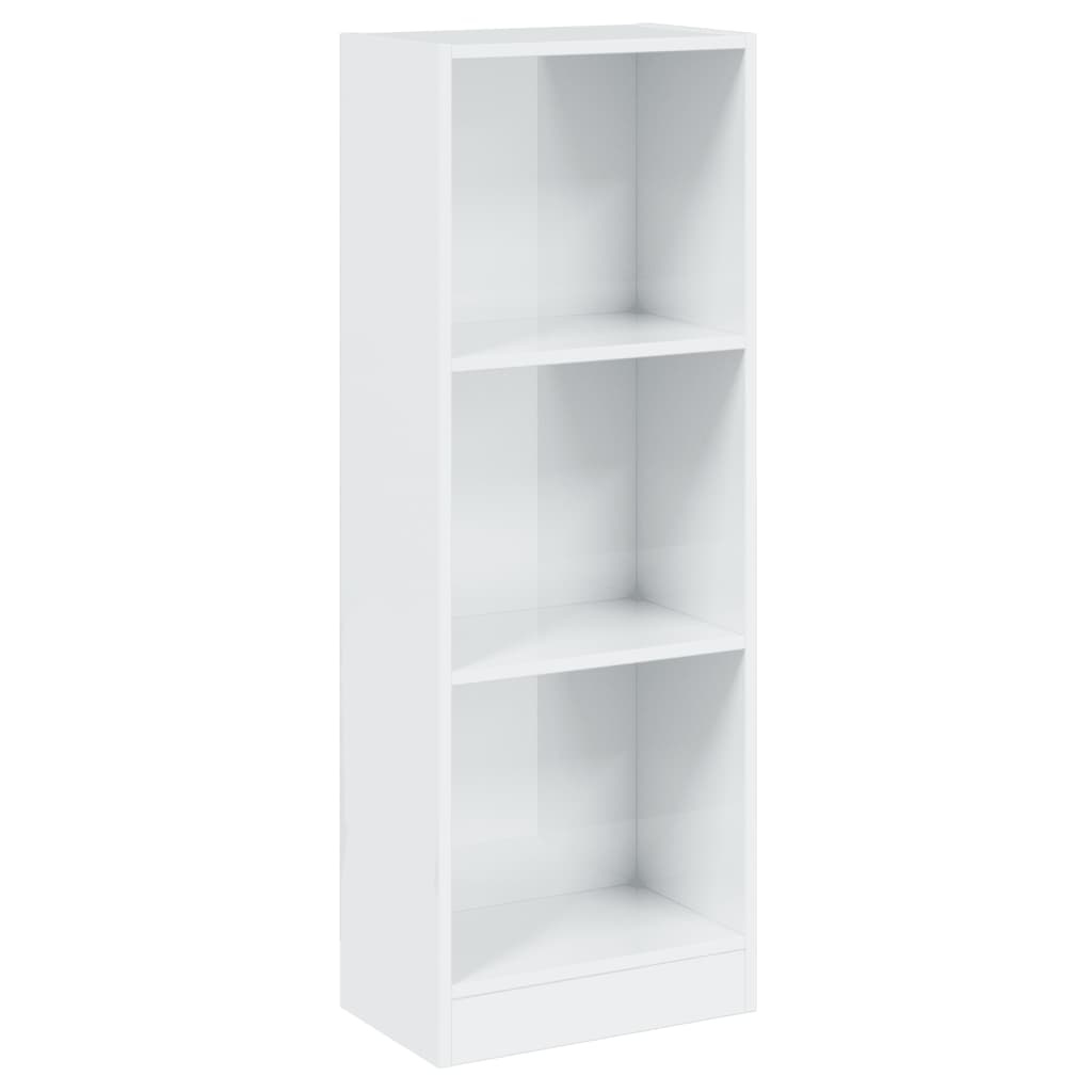 VidaXL Boekenkast met 3 schappen 40x24x109 cm hout hoogglans wit
