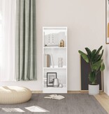 VidaXL Boekenkast met 3 schappen 40x24x109 cm hout hoogglans wit