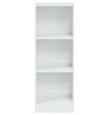 VidaXL Boekenkast met 3 schappen 40x24x109 cm hout hoogglans wit